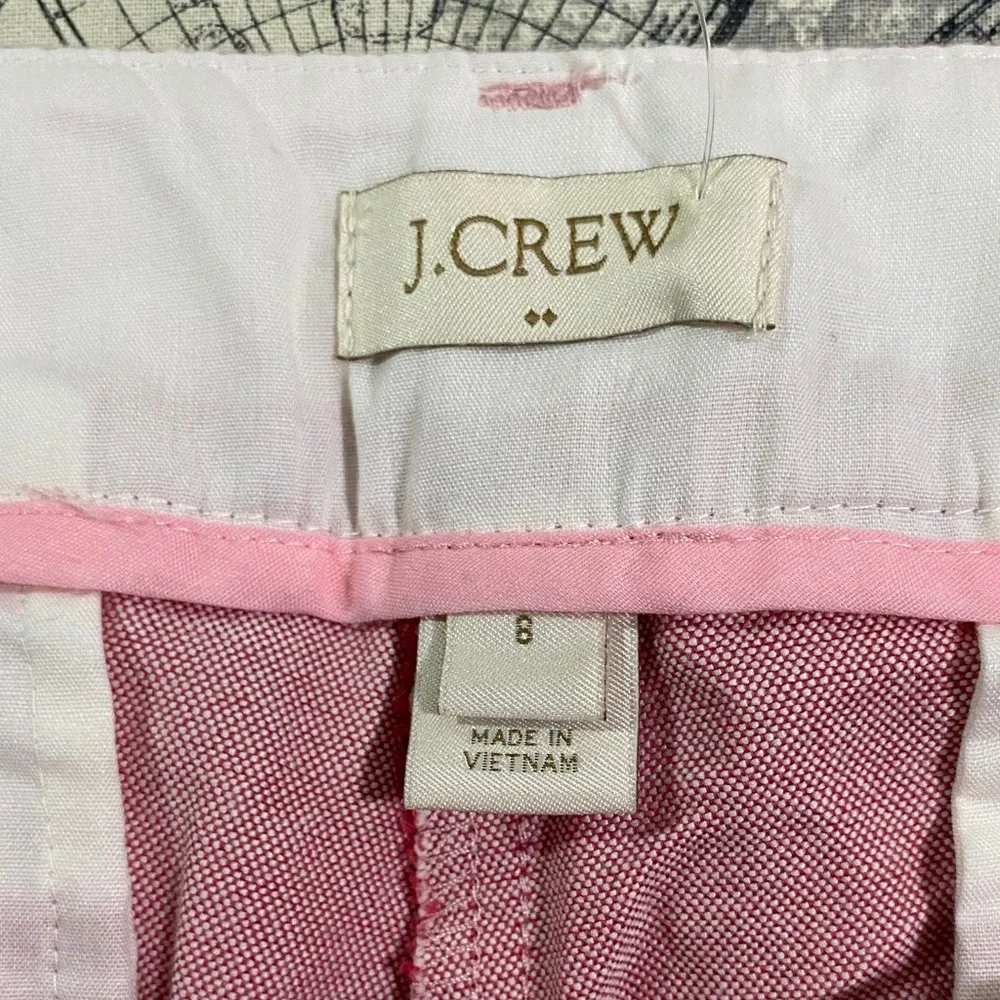J. Crew NWT Pink Capris Skimmer Pant City Fit Size 8 - Picture 2 of 12